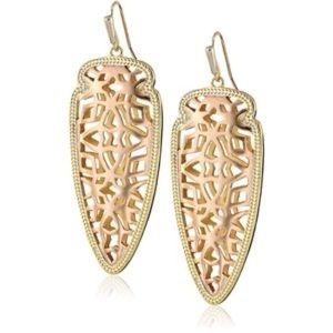 Kendra Scott Sadie Spear Earrings in Rose Gold
